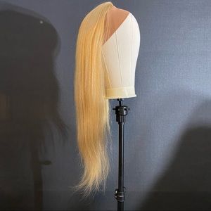 Straight Human Hair 180% None Lace Wig